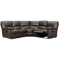 Very Home Leighton Leather/Faux Leather High Back Recliner Corner Group - Brown