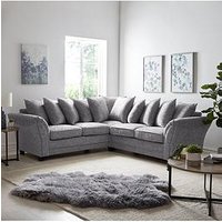 Very Home Dury Chunky Weave Corner Group Sofa - Grey - Fsc&Reg; Certified