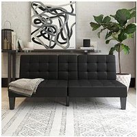 Dorel Home Adalynn Convertible Faux Leather Futon - Black