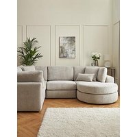 Very Home Lambert Corner Right Hand Chaise Sofa - Natural