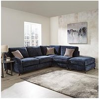 Very Home Verity Right Hand Fabric Corner Chaise Sofa + Footstool - Made To Order In The Uk