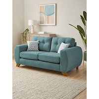 Very Home Prent Fabric 2 Seater Sofa - Teal - Made To Order In The Uk