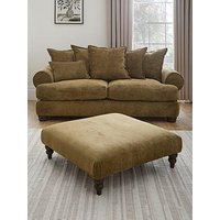 Very Home Amersham 3 Seater Fabric Sofa + Footstool - Made To Order In The Uk