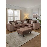 Very Home Amara Rh Double Arm Corner W Footstool - Made To Order In The Uk
