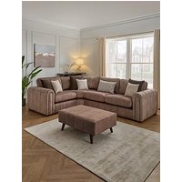 Very Home Amara Lh Double Arm Corner W Footstool - Made To Order In The Uk