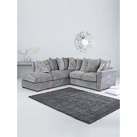 Very Home Kingston Left Hand Scatter Back Corner Chaise Sofa Bed With Footstool - Made To Order In The Uk