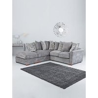 Very Home Kingston Fabric Left Hand Scatter Back Corner Chaise With Footstool - Made To Order In The Uk