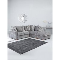 Very Home Kingston Right Hand Scatter Back Corner Chaise Sofa Bed With Footstool - Made To Order In The Uk