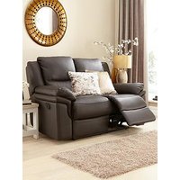 Very Home Albion Luxury Faux Leather 2 Seater High Back Manual Recliner Sofa