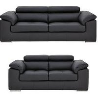 Very Home Brady 100% Premium Leather 3 Seater + 2 Seater Sofa Set (Buy And Save!) - Fsc&Reg; Certified
