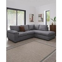 Very Home Amalfi Standard Back Fabric Right Hand Corner Chaise Sofa - Charcoal - Fsc&Reg; Certified