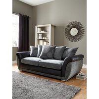 Very Home Danube Fabric/Faux Leather 3 Seater Sofa - Fsc&Reg; Certified