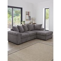 Very Home Amalfi 3 Seater Right Hand Scatter Back Fabric Corner Chaise Sofa - Fsc&Reg; Certified