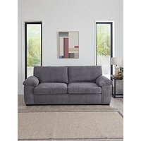 Very Home Amalfi Standard Back Fabric 3 Seater Sofa - Charcoal - Fsc&Reg; Certified