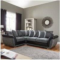 Very Home Danube Fabric/Faux Leather Left Hand Corner Group Scatter Back Sofa - Fsc&Reg; Certified