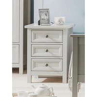 Julian Bowen Maine 3 Drawer Bedside Chest - Dove Grey