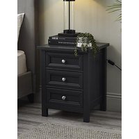 Julian Bowen Maine 3 Drawer Bedside Chest - Anthracite