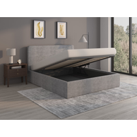 Snuggle Beds Olivia King Size Olivia Light Grey Ottoman Bed