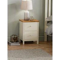 Julian Bowen Coxmoor 2 Drawer Bedside - Contains Solid Oak