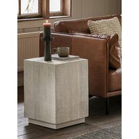 Gallery Direct Lina Ready Assembled Mango Wood Side Table - Whitewash