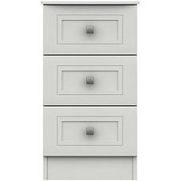 One Call Harris Ready Assembled 3 Drawer Bedside Chest