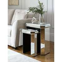 Very Home Ready Assembled Plinth Mirrored Nest Of 2 Tables - Fsc&Reg; Certified