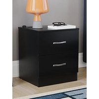Vida Designs Riano Compact 2 Drawer Bedside Chest - Black