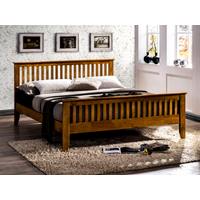 Time Living Turin King Size Honey Oak Wooden Bed