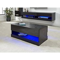 Gfw Galicia Compact Coffee Table With Led Light - Black