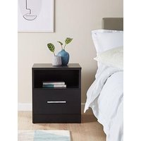 Very Home Panama 1 Drawer Bedside Cabinet - Black - Fsc&Reg; Certified