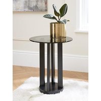 Very Home Moda Round Pedestal Glass Top Side Table