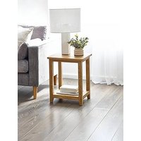 Julian Bowen Mallory Ready Assembled Solid Oak/Oak Veneer Lamp Table
