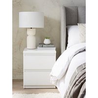 Very Home Lisson 2 Drawer Bedside - White - Fsc&Reg; Certified