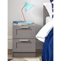 Very Home Taryn Kids 2 Drawer Bedside Chest - Grey
