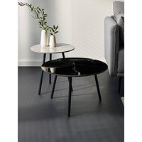 Julian Bowen Casper Nest Of Tables - Grey & Black