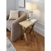 Very Home Kaia Sofa Side Table - Brass/Light Oak - Fsc&Reg; Certified