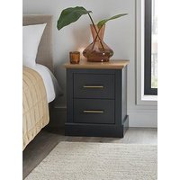 Very Home Shenfield 2 Drawer Bedside Chest - Graphite - Fsc&Reg; Certified