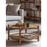 Gallery Direct Cannes Solid Acacia Wood & Rattan Coffee Table