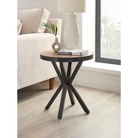 Very Home Oslo Round Side Table - Oak/Black - Fsc&Reg; Certified