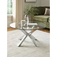 Very Home Chopstick Glass And Chrome Coffee Table