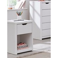 Very Home Aspen 1 Drawer Bedside Chest - White Oak Effect