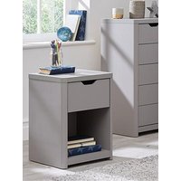 Very Home Aspen 1 Drawer Bedside Chest - Grey Oak Effect