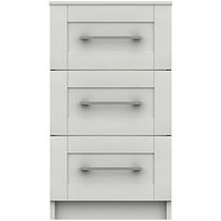 One Call Regal Ready Assembled 3 Drawer Bedside Chest