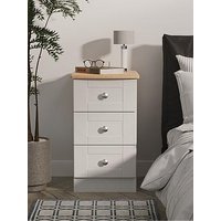 Swift Sydney Ready Assembled 3 Drawer Bedside Chest