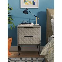 Swift Zayn Ready Assembled 2 Drawer Bedside Table