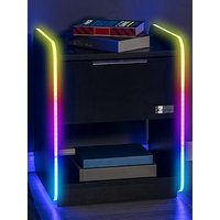 X Rocker Electra Bedside Table With Wireless Charging And Led Lights
