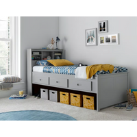 Bedmaster Veera Guest Bed Single Wood Grey   Without Trundle Guest Bed