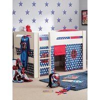 Julian Bowen Nova White Midsleeper Bed With Blue Star Tent