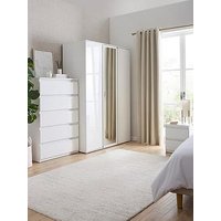 Very Home Layton 3 Piece Gloss Package - 3 Door Mirrored Wardrobe, 5 Drawer Chest And 2 Drawer Bedside Chest - Fsc&Reg; Certified