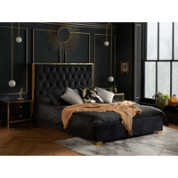 Birlea Chelsea Double Black Fabric Bed